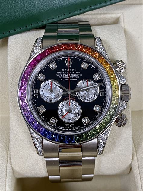 rolex d aytona rainbow|daytona rainbow rolex price.